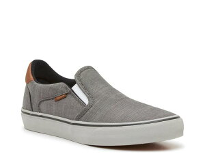 �o���Y �����Y �V���[�Y �X���b�|���E���[�t�@�[ �X�j�[�J�[ VansAsher Deluxe Slip-On Sneaker - Men's Grey �O���[