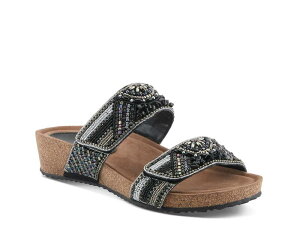�A�Y�[�� ���f�B�[�X �V���[�Y �T���_�� AzuraBahamian Wedge Sandal Black/Multicolor �u���b�N