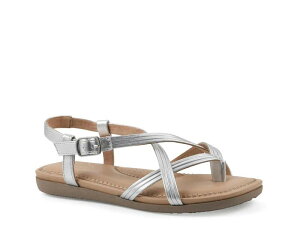 �N���t�o�C�z���C�g�}�E���e�� ���f�B�[�X �V���[�Y �T���_�� Cliffs by White MountainFrania Sandal Silver Metallic �V���o�[