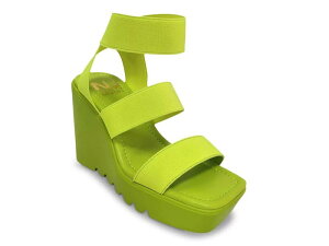 �i�C���e�B���j�I�� ���f�B�[�X �V���[�Y �T���_�� �v���b�g�t�H�[�� Ninety UnionPaige Platform Sandalime Green ���C��