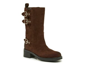 �X�e�B�[�u �}�f�� ���f�B�[�X �V���[�Y �u�[�c�E���C���u�[�c Steve Madden Mylee Moto Bootie Brown Suede �u���E��