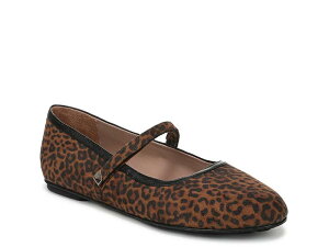 �i�`�����C�U�[ ���f�B�[�X �V���[�Y �p���v�X Naturalizer Ashanti Mary Jane Flat Brown Leopard Print Fabric �u���E��
