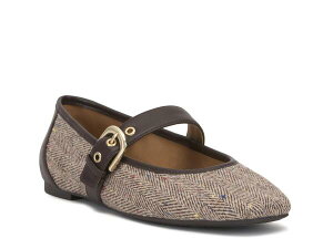 �y���������z �N���E�����B���e�[�W ���f�B�[�X �p���v�X �V���[�Y Crown Vintage Nalahni Mary Jane Flat Brown Herringbone Print