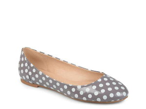 �W�����l �R���N�V���� ���f�B�[�X �V���[�Y �p���v�X Journee Collection Kavn Ballet Flat Grey Polka Dot �O���[