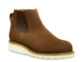 カーハート メンズ ブーツ・レインブーツ シューズ Chelsea Work Boot Dark Brown