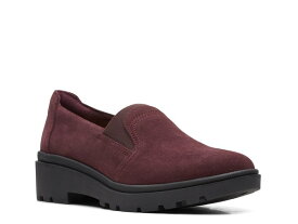 クラークス レディース スリッポン・ローファー シューズ Calla Rae Slip-On Burgundy Suede