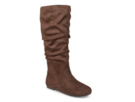 【送料無料】 ジュルネ コレクション レディース ブーツ・レインブーツ シューズ Rebecca Wide Calf Boot Brown