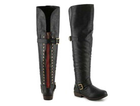 【送料無料】 ジュルネ コレクション レディース ブーツ・レインブーツ シューズ Kane Wide Calf Over-the-Knee Boot Black