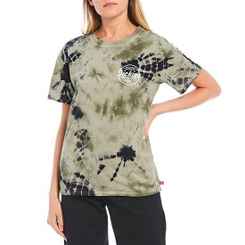 ディッキーズ レディース Tシャツ トップス Tie Dye Logo Boyfriend Graphic Tee Olive Camo