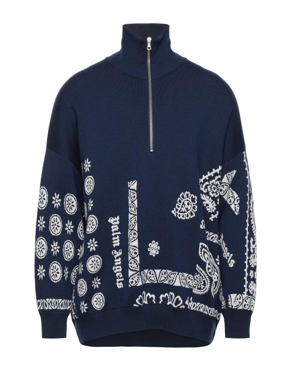 パーム・エンジェルス メンズ ニット・セーター アウター Sweater with zip Midnight blue 【同梱不可】 メンズファッション 