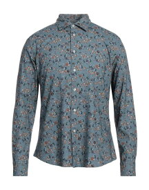 【送料無料】 アルテア メンズ シャツ トップス Patterned shirt Slate blue