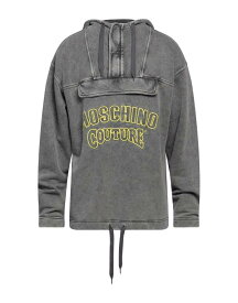 【送料無料】 モスキーノ メンズ パーカー・スウェット フーディー アウター Hooded sweatshirt Grey