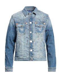 【送料無料】 トゥルーレリジョン メンズ ジャケット・ブルゾン デニムジャケット アウター Denim jacket Blue