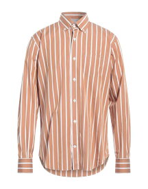 【送料無料】 イレブンティ メンズ シャツ トップス Striped shirt Brown