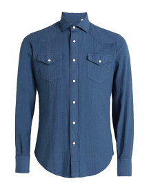 【送料無料】 イレブンティ メンズ シャツ トップス Solid color shirt Slate blue