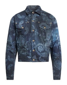 【送料無料】 ヴェルサーチ メンズ ジャケット・ブルゾン デニムジャケット アウター Denim jacket Midnight blue