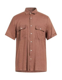 【送料無料】 リュー・ジョー メンズ シャツ リネンシャツ トップス Linen shirt Brown
