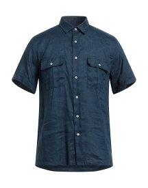 【送料無料】 リュー・ジョー メンズ シャツ トップス Linen shirt Navy blue