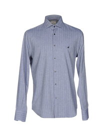 【送料無料】 ブルックスフィールド メンズ シャツ トップス Patterned shirt Sky blue