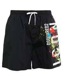 【送料無料】 ディースクエアード メンズ ハーフパンツ・ショーツ 水着 Swim shorts Black