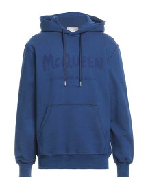 【送料無料】 アレキサンダー・マックイーン メンズ パーカー・スウェット フーディー アウター Hooded sweatshirt Blue