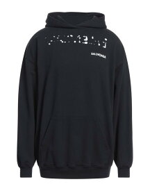 【送料無料】 バレンシアガ メンズ パーカー・スウェット フーディー アウター Hooded sweatshirt Black