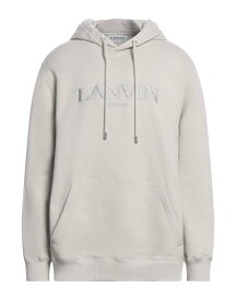 【送料無料】 ランバン メンズ パーカー・スウェット フーディー アウター Hooded sweatshirt Light grey