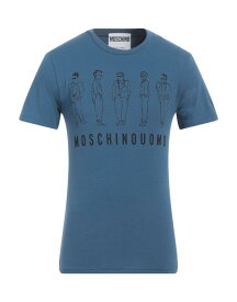 【送料無料】 モスキーノ メンズ Tシャツ トップス T-shirt Slate blue