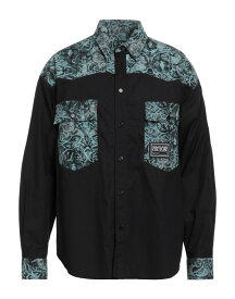 【送料無料】 ヴェルサーチ メンズ シャツ トップス Patterned shirt Black