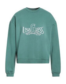 【送料無料】 ゲス メンズ パーカー・スウェット アウター Sweatshirt Deep jade