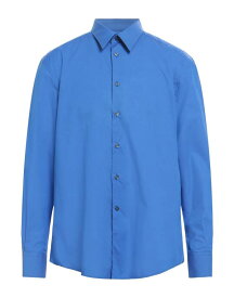 【送料無料】 ヴェルサーチ メンズ シャツ トップス Solid color shirt Blue