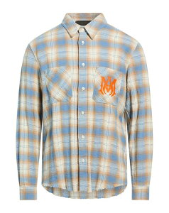 �A�~�� �����Y �g�b�v�X �V���c AMIRI �`�F�b�N���V���c Light Blue �u���[