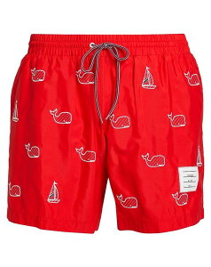 �g���u���E�� �����Y ���� �n�[�t�p���c�E�V���[�c THOM BROWNE �����i�{�N�T�[�p���c�j Red ���b�h