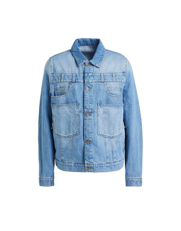 素晴らしい バルマン メンズ ジャケット・ブルゾン アウター Denim jacket Blue