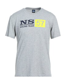 【送料無料】 ノースセール メンズ Tシャツ トップス T-shirt Light grey