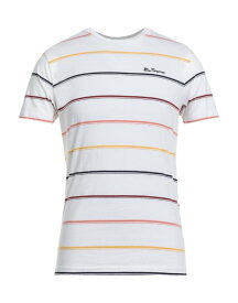 【送料無料】 ベンシャーマン メンズ シャツ トップス Striped shirt White