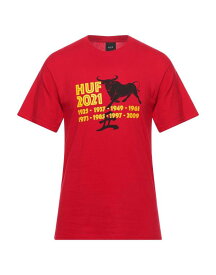 【送料無料】 ハフ メンズ Tシャツ トップス T-shirt Red