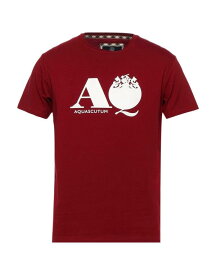 【送料無料】 アクアスキュータム メンズ Tシャツ トップス T-shirt Burgundy