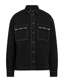 【送料無料】 ヴェルサーチ メンズ ジャケット・ブルゾン アウター Denim jacket Black