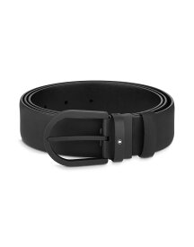 【送料無料】 モンブラン メンズ ベルト アクセサリー Leather belt Black