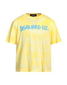 【送料無料】 ディースクエアード メンズ Tシャツ トップス T-shirt Yellow