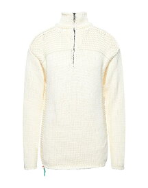 【送料無料】 オフホワイト メンズ ニット・セーター アウター Sweater with zip Ivory