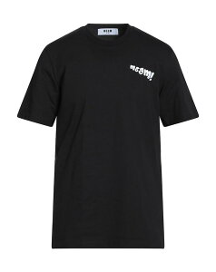 MSGM」 長袖Tシャツ S ブラック×グリーン メンズ 【MSGM】エムエス 