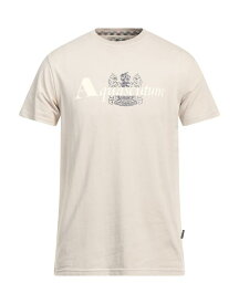 【送料無料】 アクアスキュータム メンズ Tシャツ トップス T-shirt Beige