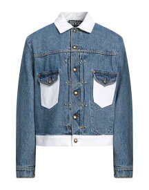 【送料無料】 ヴェルサーチ メンズ ジャケット・ブルゾン デニムジャケット アウター Denim jacket Blue