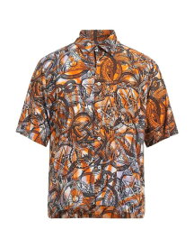 【送料無料】 アリーズ メンズ シャツ トップス Patterned shirt Orange