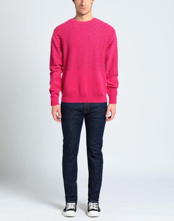 62％以上節約ヴェルサーチ メンズ ニット・セーター アウター Sweater Fuchsia トップス