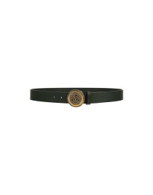 【送料無料】 ヴェルサーチ メンズ ベルト アクセサリー Leather belt Black