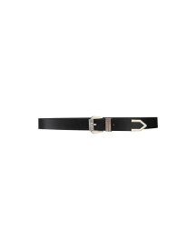 【送料無料】 ヴェルサーチ メンズ ベルト アクセサリー Leather belt Black