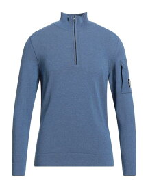 【送料無料】 シーピーカンパニー メンズ ニット・セーター アウター Sweater with zip Slate blue